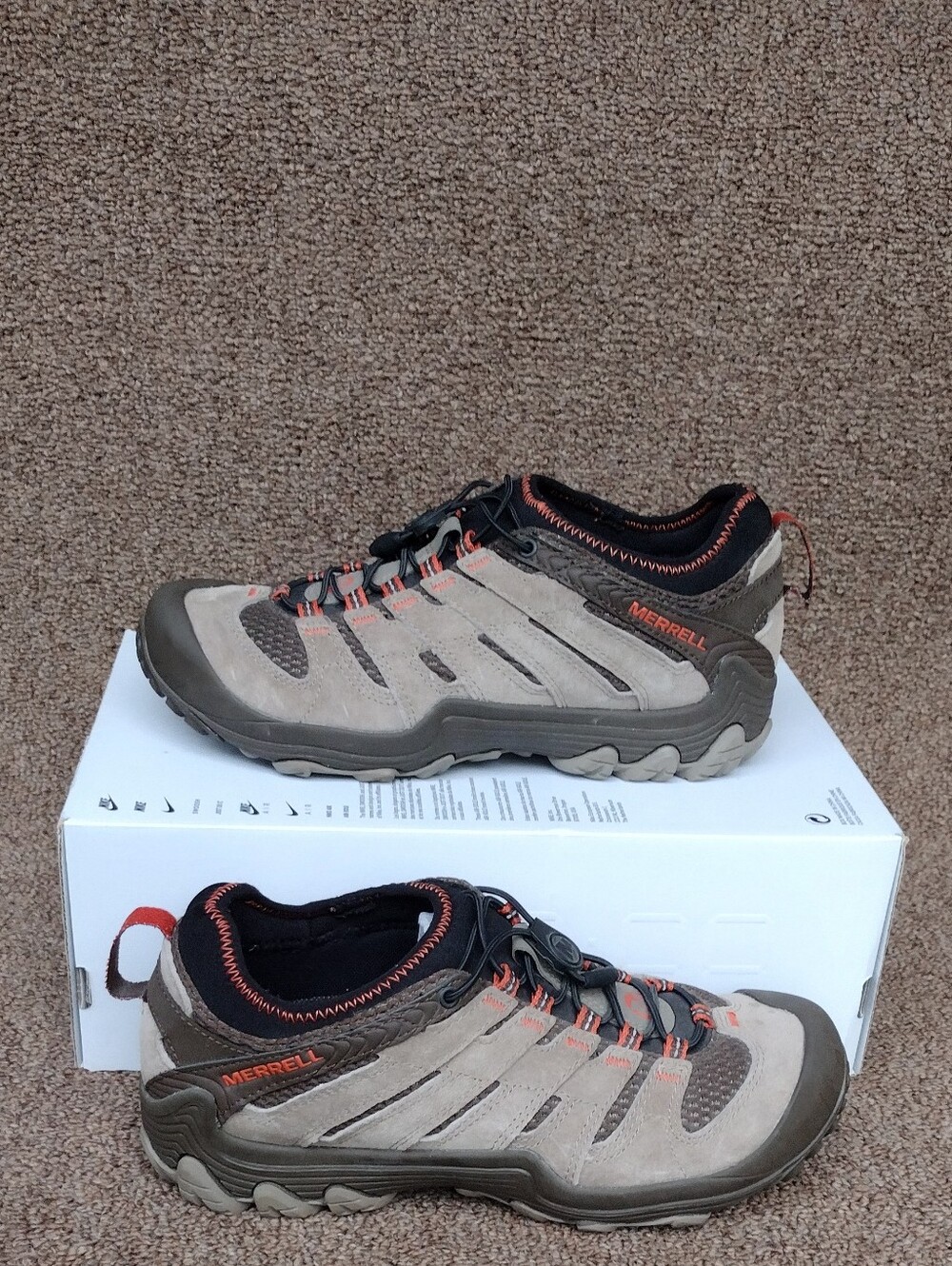 Merrell Braindle Hiking Trail Women's Shoe Outdoors Sude Tan Brown Size 9.5